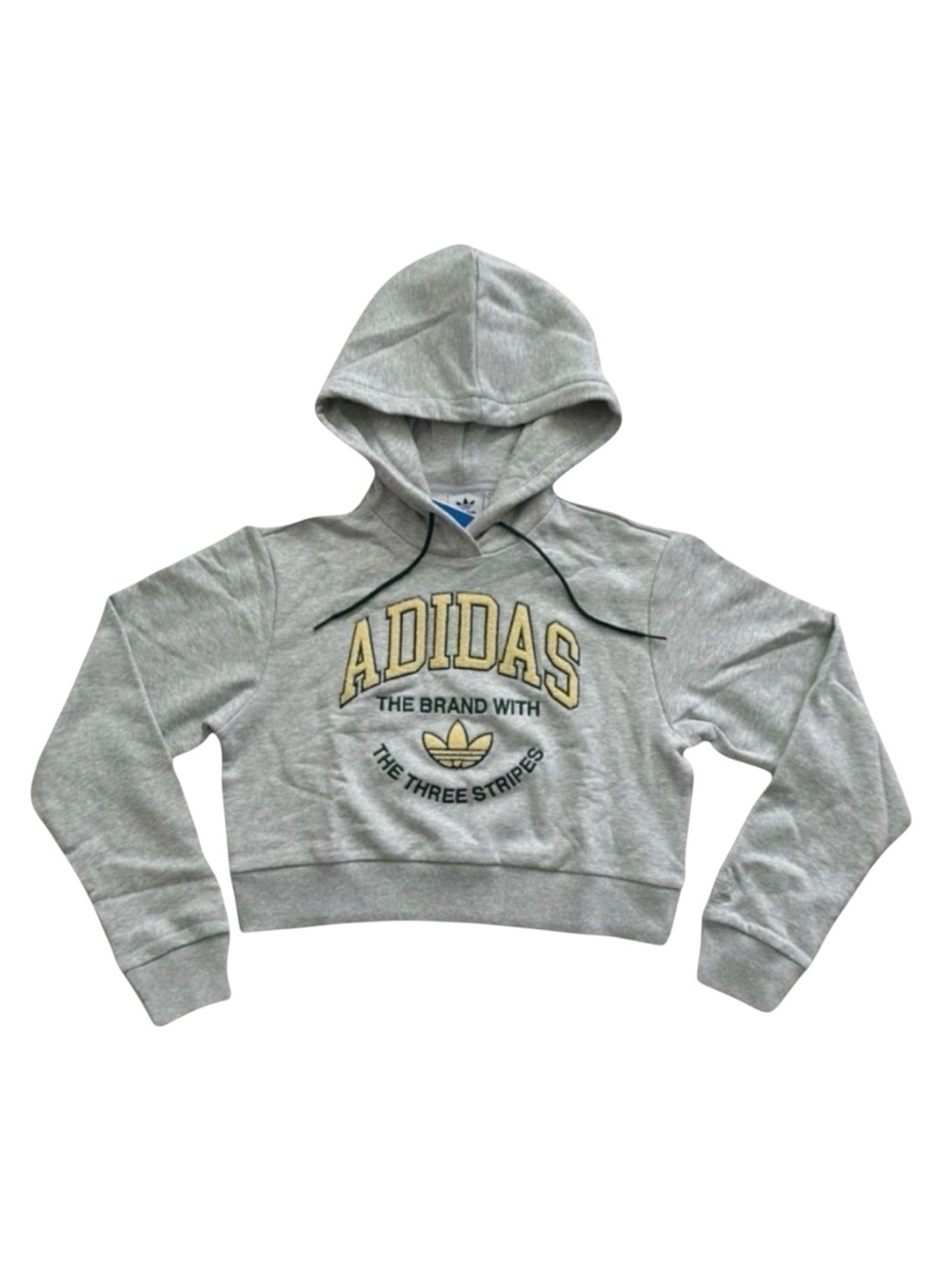 Adidas Originals VRCCT Cropped Hoodie Gray XS NWT